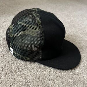 Black w/ Camo Mesh George Hats Trucker Hat | Size Kid